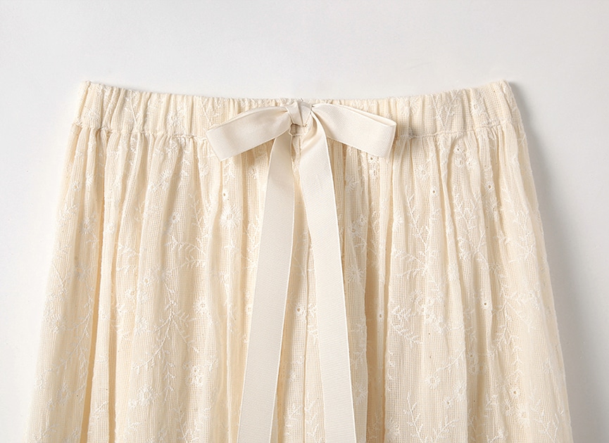 カラミ刺繍 ギャザースカート